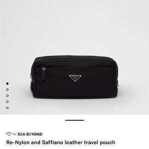 Prada Re-Nylon and Saffiano leather travel pouch